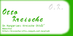 otto kreische business card